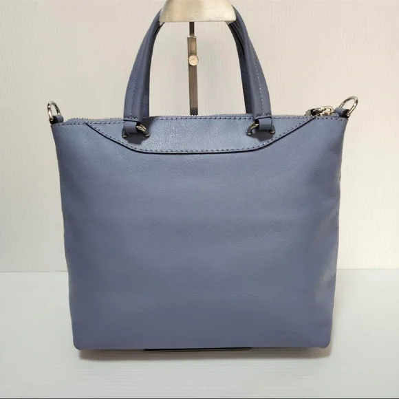 Henri Bendel Blue Leather 2-Way Mini Crossbody Tote Bag - Picture 5 of 11